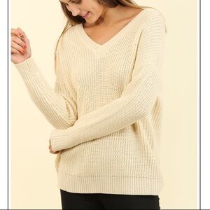 ✨Lace Up Back Sweater